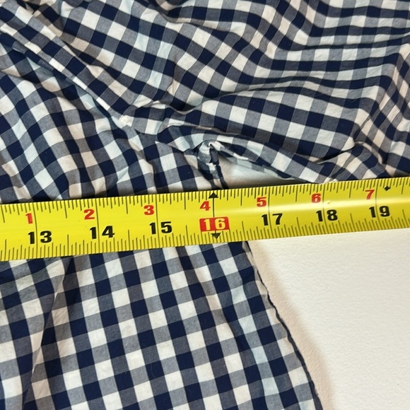 Madewell Gingham Cold Shoulder Navy and White - XS - Picture 7 of 10